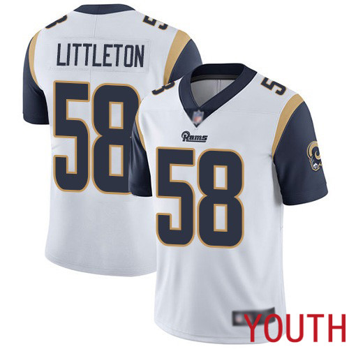 Los Angeles Rams Limited White Youth Cory Littleton Road Jersey NFL Football #58 Vapor Untouchable->youth nfl jersey->Youth Jersey